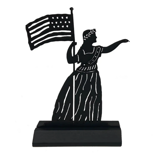 Folk Art Lady Liberty 4th of July Silhouette Decor- 8-3/4"