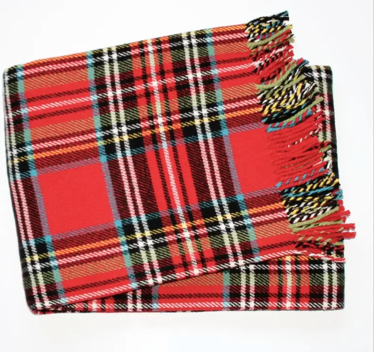 Classic Tartan Plaid Throw (Red)