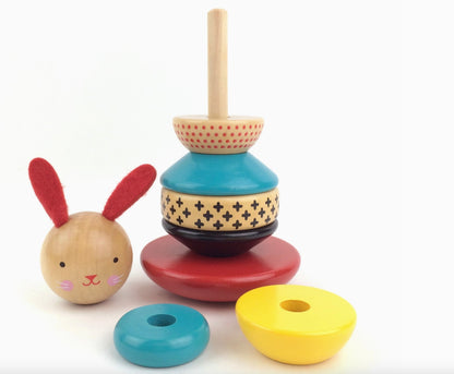 Wooden Rabbit Stacker Toy