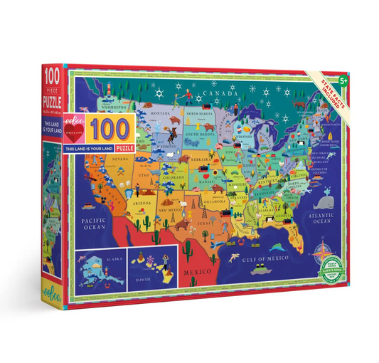 EeBoo This Land is Your Land 100 Piece Puzzle