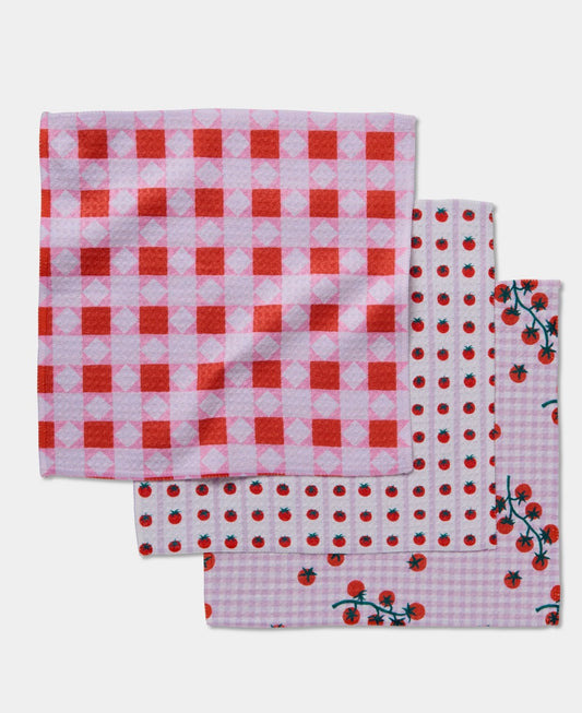 Geometry Quilt Tomato Harvest Dishcloths