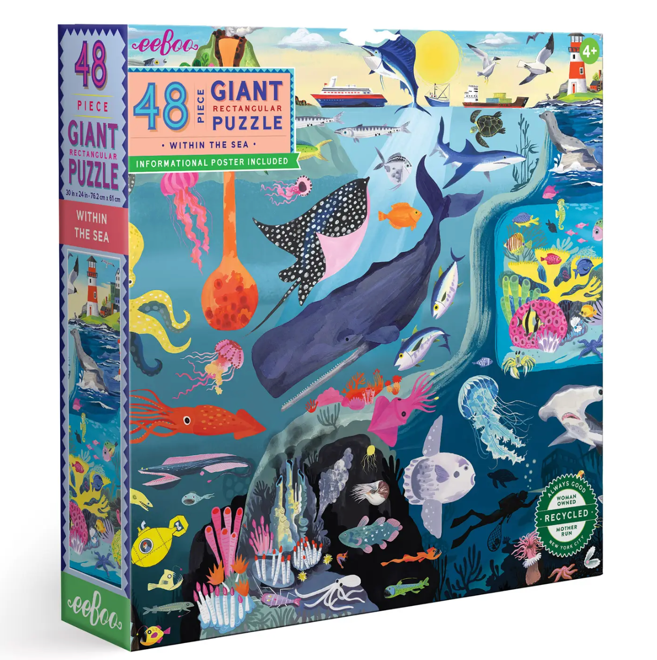 EeBoo Within the Sea 48 Piece Giant Puzzle