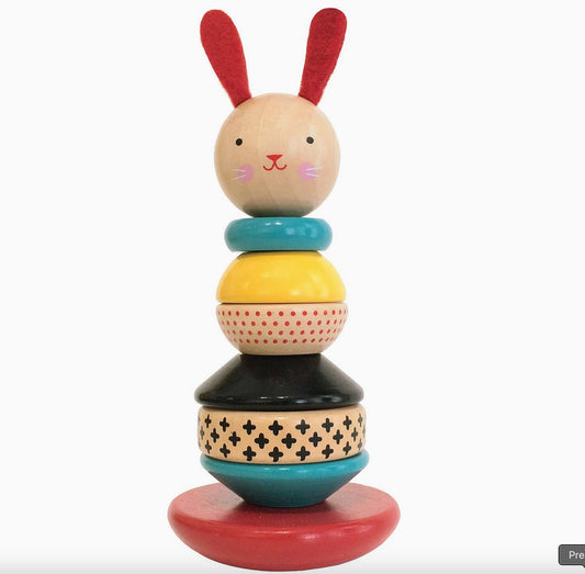 Wooden Rabbit Stacker Toy